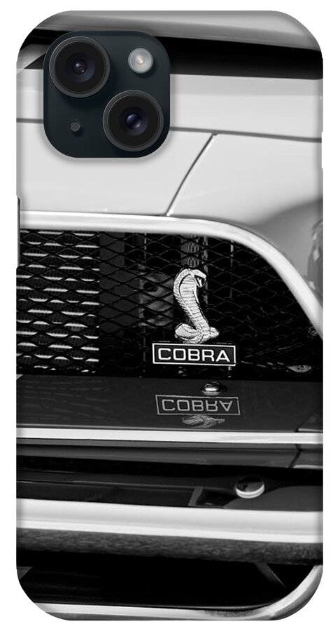 1968 Ford Mustang 427 Ci Fastback Grille Emblem iPhone Case featuring the photograph 1968 Ford Mustang 427 CI Fastback Grille Emblem by Jill Reger