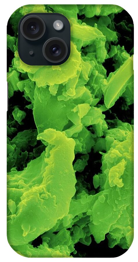 23836a iPhone Case featuring the photograph Activated Carbon Particles #1 by Dennis Kunkel Microscopy/science Photo Library