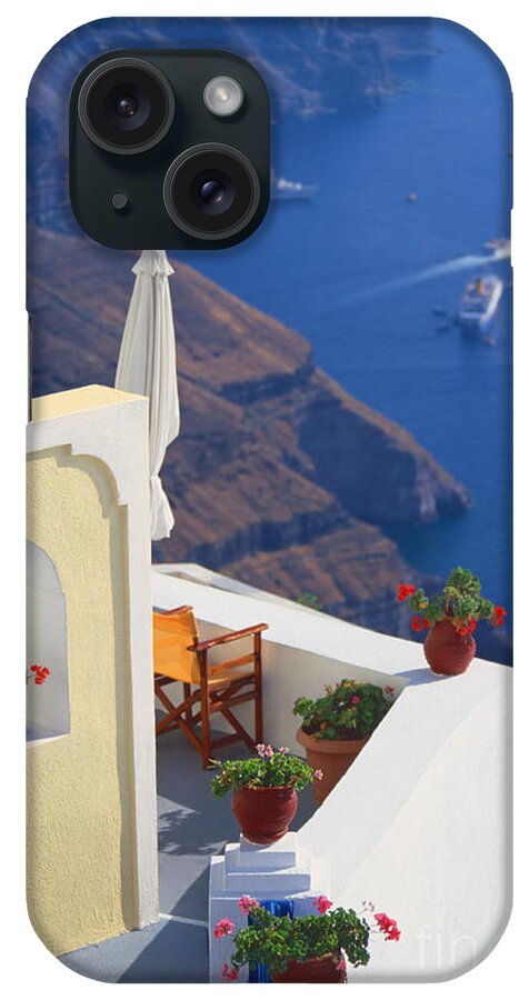 Santorini iPhone Case featuring the photograph Aegean view #1 by Aiolos Greek Collections