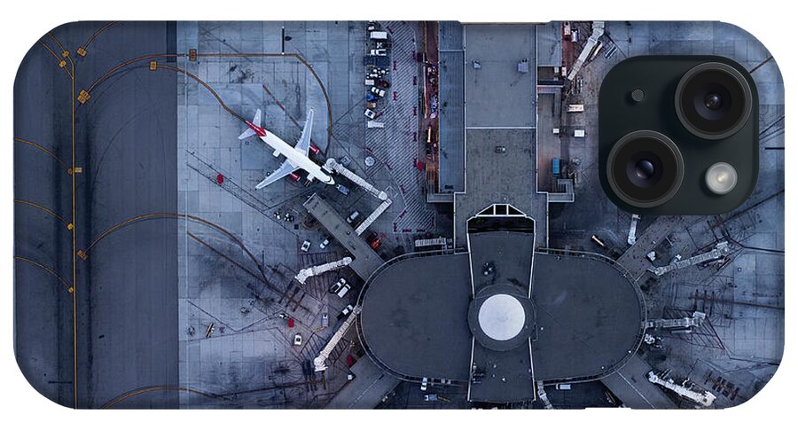 Security iPhone Case featuring the photograph Airliners At Gates And Control Tower #1 by Michael H