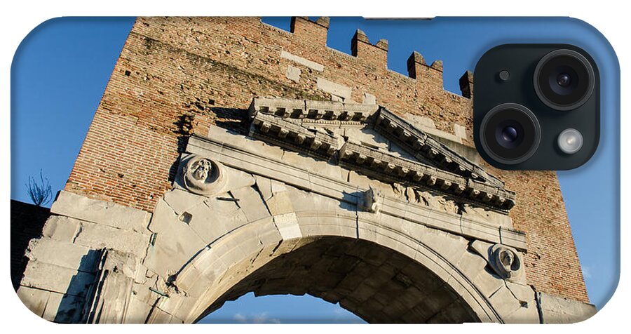 Arch Of Augustus iPhone Case featuring the photograph Arch of Augustus #1 by AM FineArtPrints