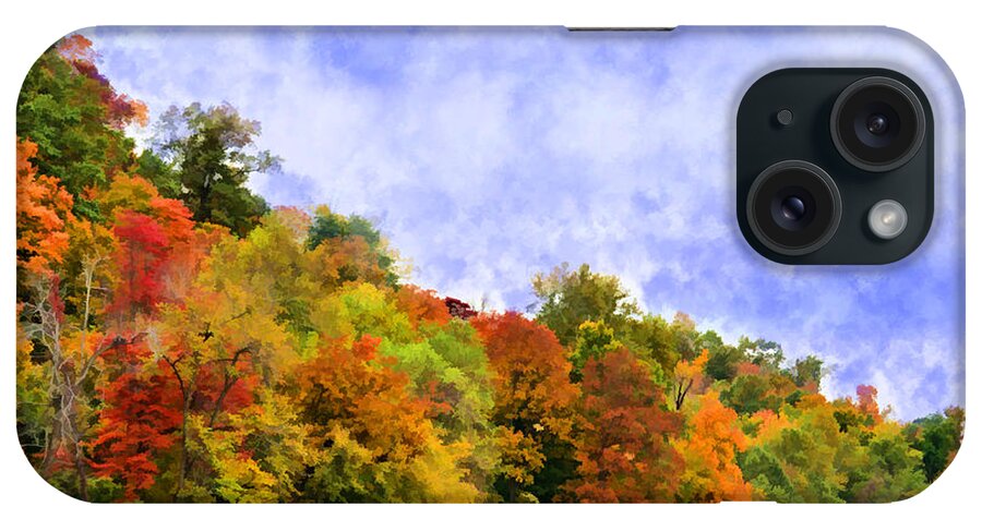 Nature iPhone Case featuring the photograph Autumn Colors Apearing I - Digital Paint #1 by Debbie Portwood