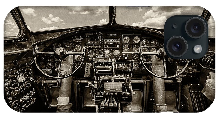 B17 iPhone Case featuring the photograph Cockpit of a B-17 by Mike Burgquist