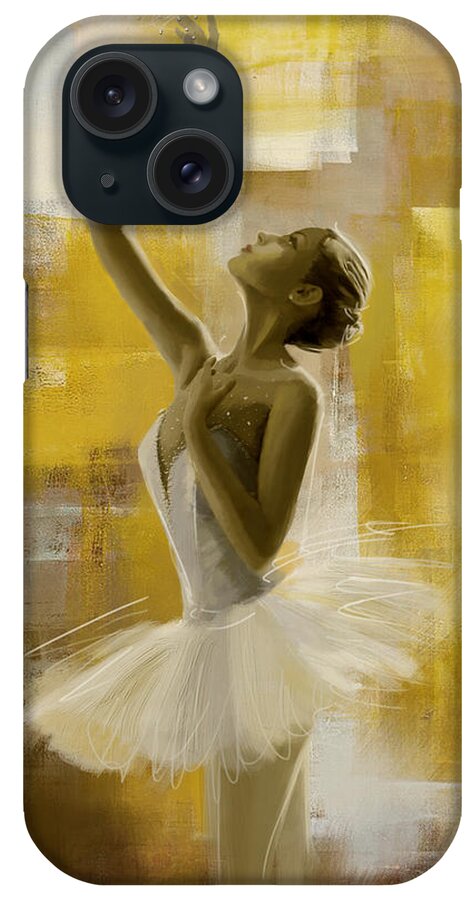 Ballerina iPhone Case featuring the painting Ballerina #1 by Corporate Art Task Force