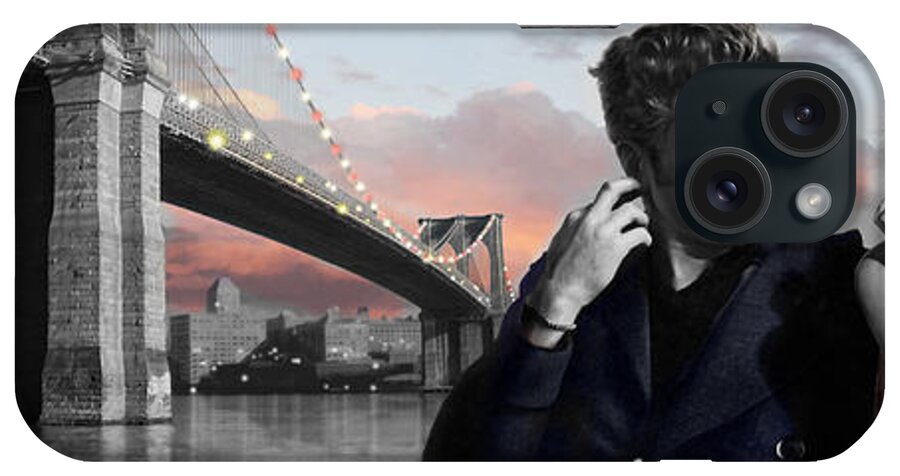 Marilyn Monroe iPhone Case featuring the painting Brooklyn Bridge #1 by Chris Consani
