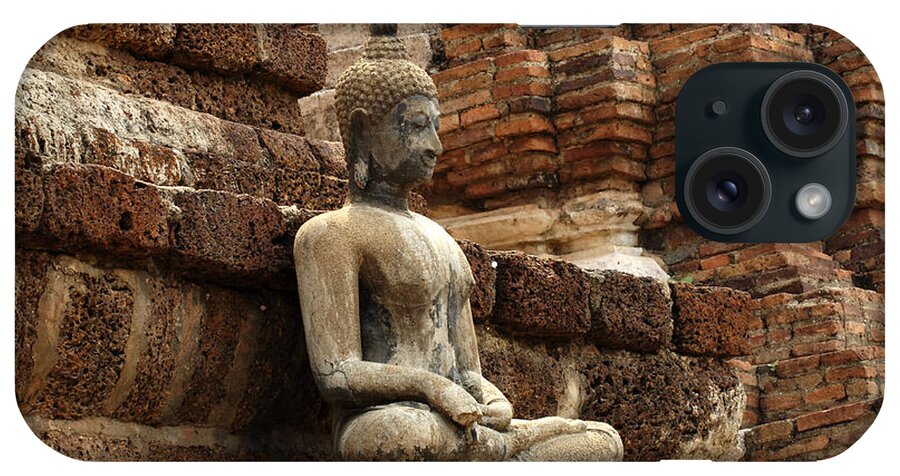  Sukhothai iPhone Case featuring the photograph Buddha Sukhothai Thailand 3 #2 by Bob Christopher