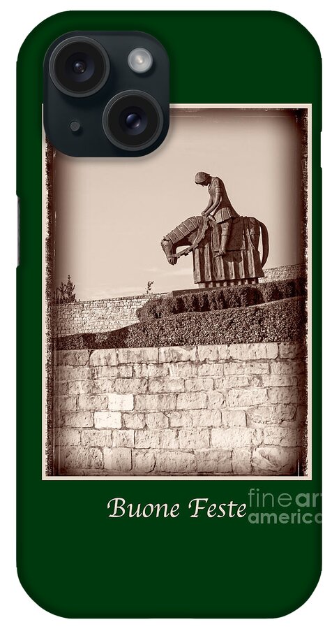 Italian iPhone Case featuring the photograph Buone Feste with St Francis #1 by Prints of Italy