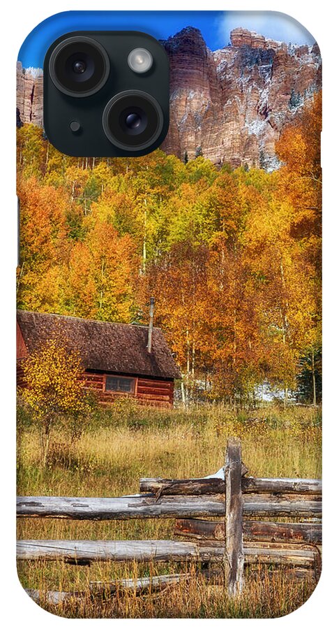 Cabin iPhone Case featuring the photograph Cabin in the Fall #1 by David Soldano