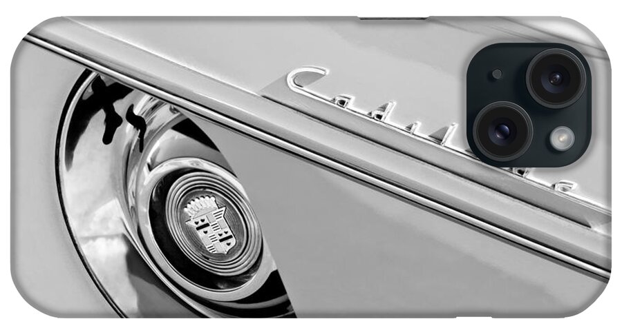 Cadillac Wheel Emblem iPhone Case featuring the photograph Cadillac Wheel Emblem #1 by Jill Reger