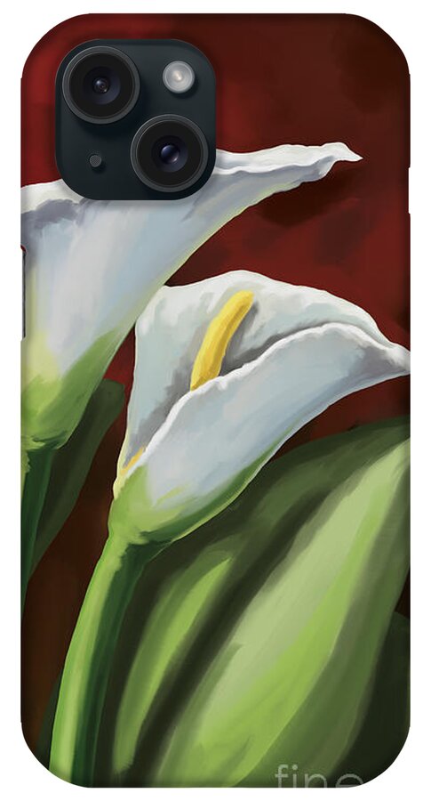 Calla Lilies iPhone Case featuring the painting Calla Lilies #1 by Tim Gilliland