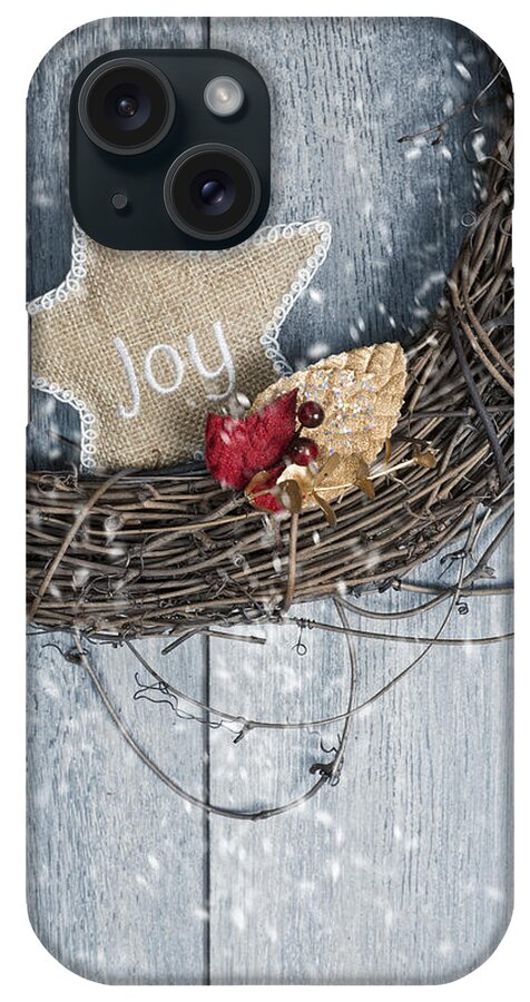 #faaAdWordsBest iPhone Case featuring the photograph Christmas Wreath by Amanda Elwell