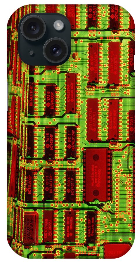 Board iPhone Case featuring the photograph Circuit Board #1 by Phillip Hayson