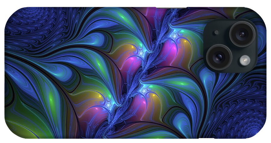 Digital Art iPhone Case featuring the digital art Colorful Fractal #2 by Gabiw Art