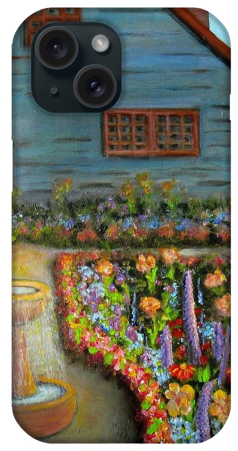 Garden iPhone Case featuring the painting Dream Garden by Laurie Morgan