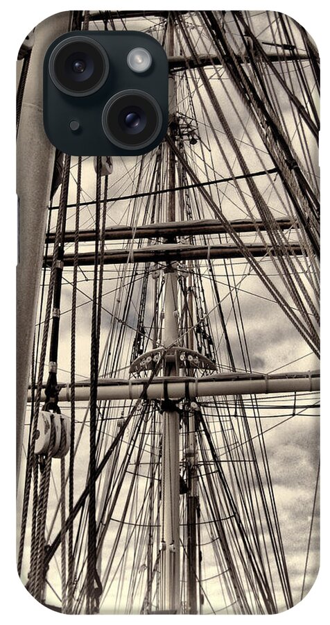 Tall Ship iPhone Case featuring the photograph Elissa #1 by Dean Ginther