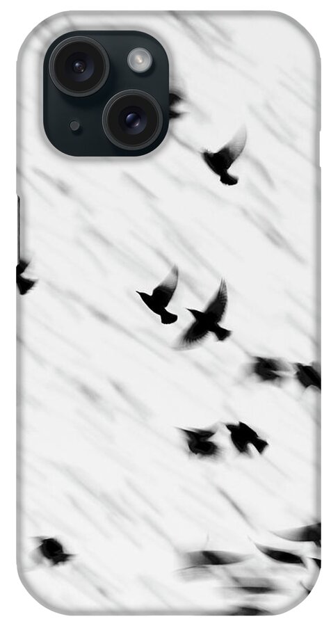 Sturnus Vulgaris iPhone Case featuring the photograph European Starling Flock #1 by Manuel Presti/science Photo Library
