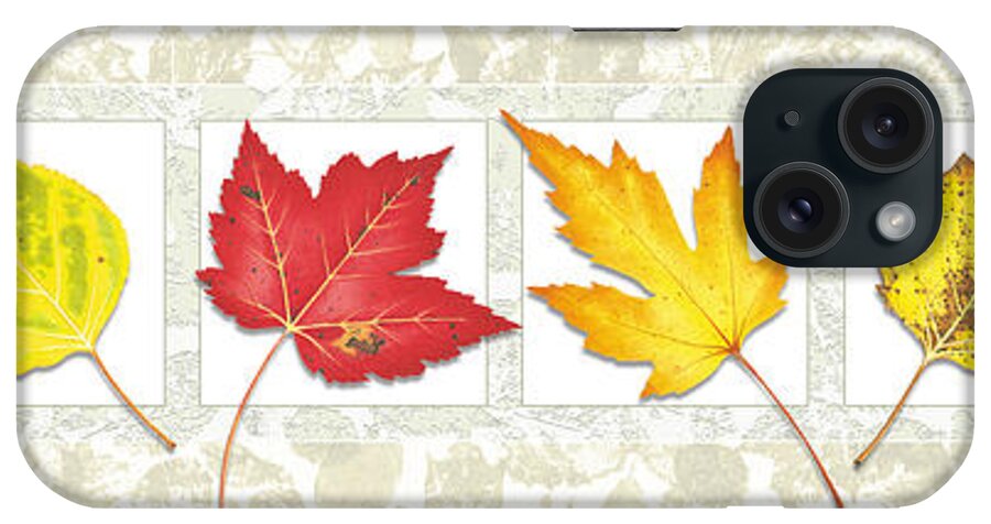 Leaf iPhone Case featuring the painting Fall Leaf Panel #1 by JQ Licensing
