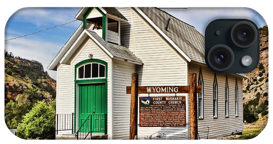 Washakie Wyoming iPhone Case featuring the photograph First Washakie County Church #1 by Cathy Anderson