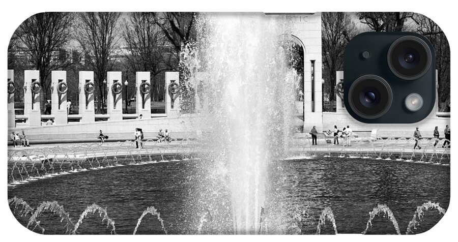 Washington iPhone Case featuring the photograph Fountains at the World War II Memorial in Washington DC #1 by William Kuta