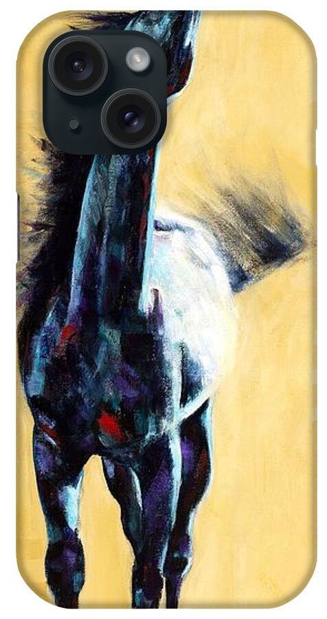 Contemporary Art iPhone Case featuring the painting Free and Easy Down The Road I Go #1 by Frances Marino