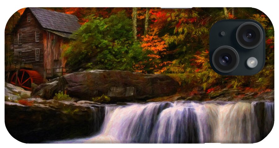 Glade Creek Grist Mill iPhone Case featuring the digital art Glade Creek grist mill by Flees Photos