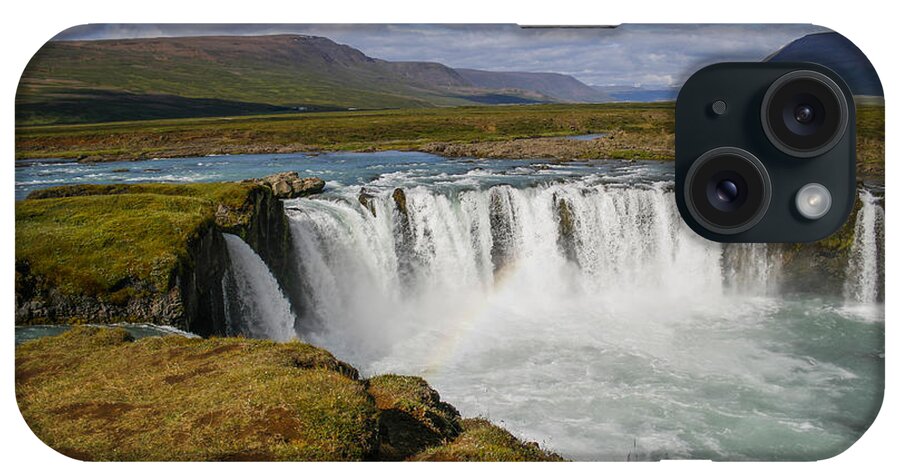 Beautiful iPhone Case featuring the photograph Godafoss waterfall by Patricia Hofmeester