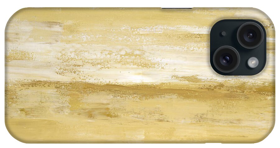 Abstract iPhone Case featuring the painting Golden Glow #1 by Tamara Nelson