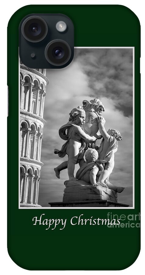 Italian iPhone Case featuring the photograph Happy Christmas with Fountain of Angels #2 by Prints of Italy
