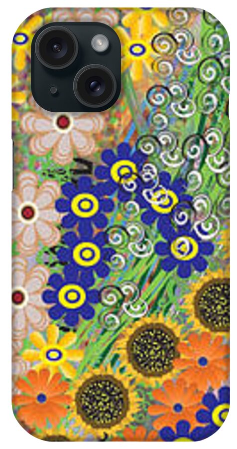Digital Flowers iPhone Case featuring the digital art Harvest Swirl Detail by Kim Prowse