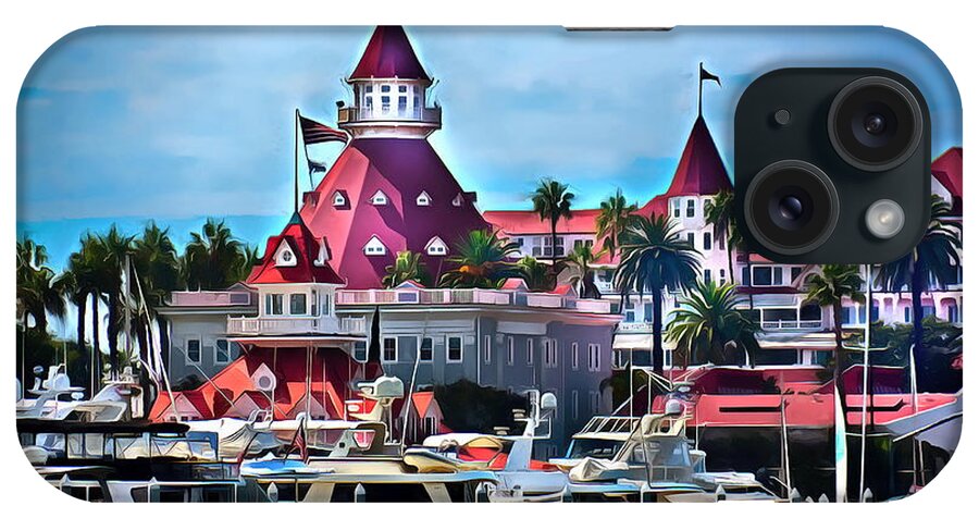 Digital Painting iPhone Case featuring the photograph Hotel Del Coronado #2 by Russ Harris
