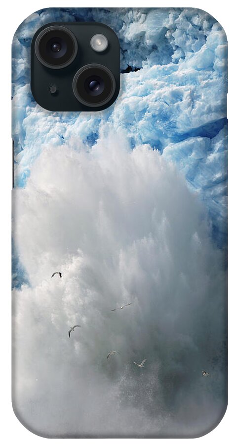 Feb0514 iPhone Case featuring the photograph Ice Falling Off Glacier Alaska #1 by Hiroya Minakuchi