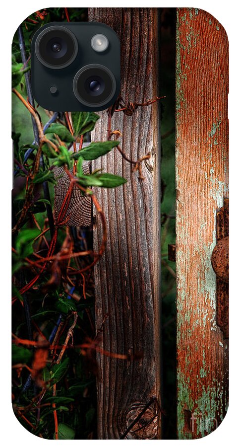 Rusty Doorknob iPhone Case featuring the photograph The Garden Door by Jim Garrison