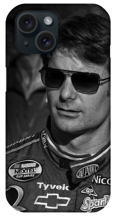 Jeff Gordon iPhone Case featuring the photograph jeff Gordon #1 by Kevin Cable