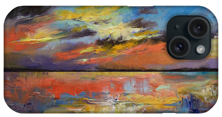 Key West iPhone Case featuring the painting Key West Florida Sunset by Michael Creese