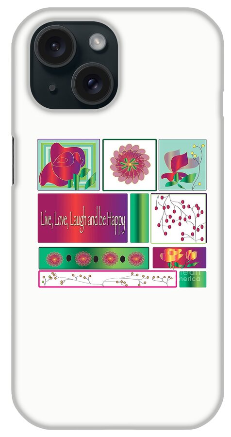 Laugh iPhone Case featuring the digital art Laugh #4 by Iris Gelbart