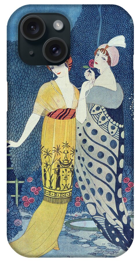Art Deco iPhone Case featuring the painting Les Modes by Georges Barbier