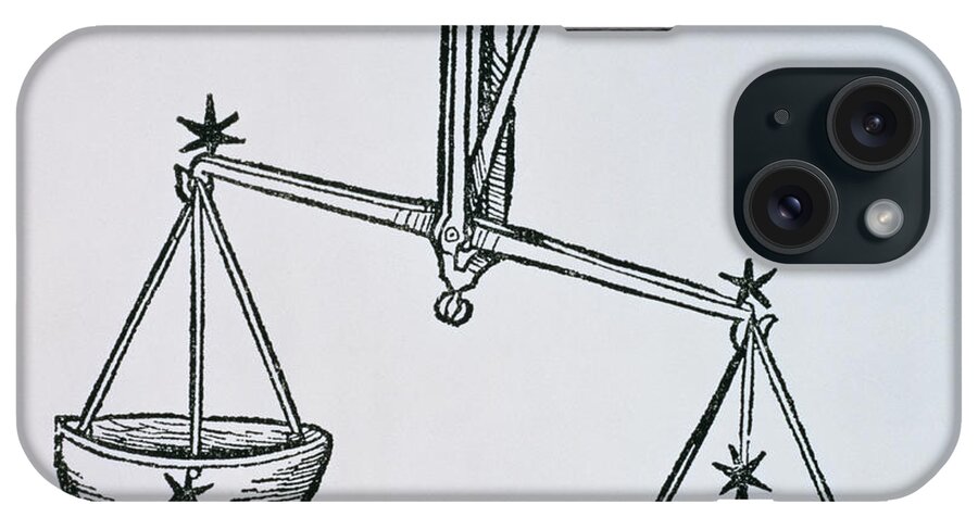 Libra iPhone Case featuring the drawing Libra by Italian School