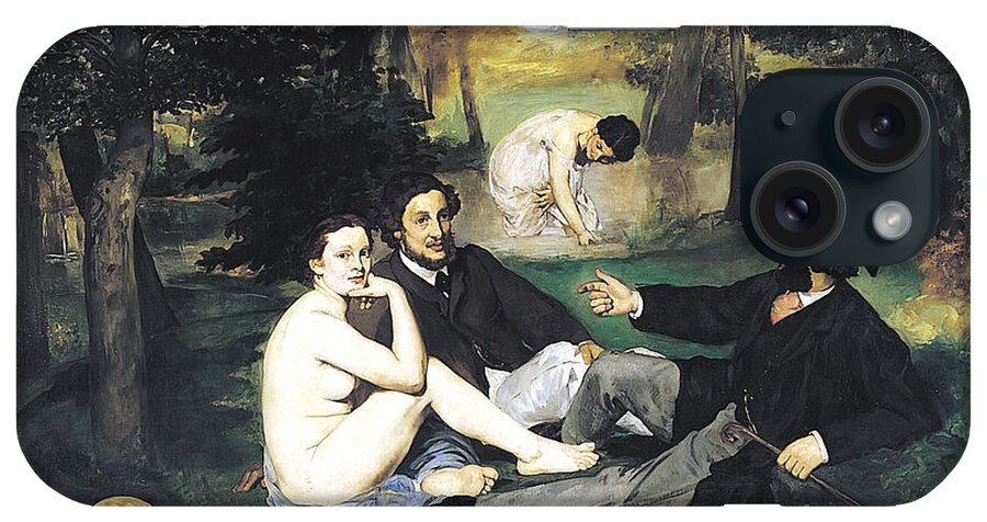 Edouard Manet iPhone Case featuring the digital art Luncheon On The Grass #1 by Edouard Manet