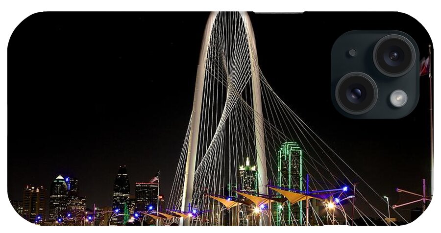 Dallas Skyline iPhone Case featuring the photograph MHH and Continental Bridge by John Babis