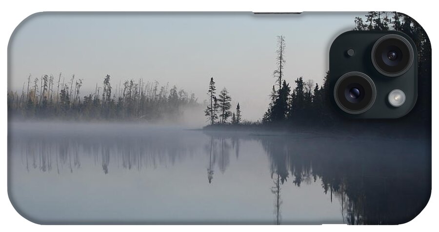 Photography iPhone Case featuring the photograph Misty Lake #1 by Lynne McQueen