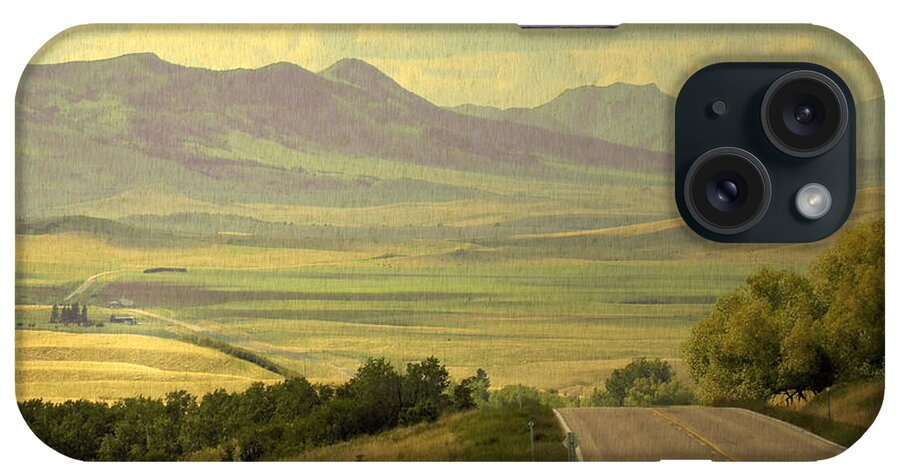 Montana Highway 434 iPhone Case featuring the photograph Montana Highway -1 by Kae Cheatham