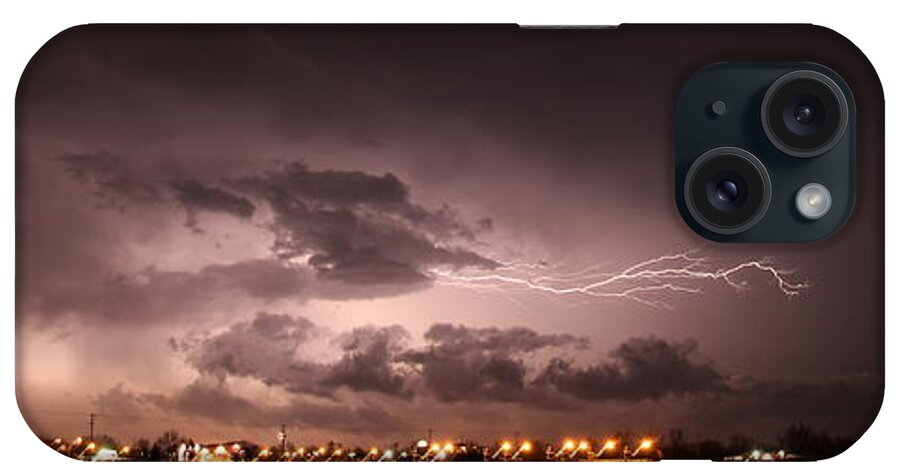 Stormscape iPhone Case featuring the photograph Our 1st Severe Thunderstorms in South Central Nebraska #16 by NebraskaSC