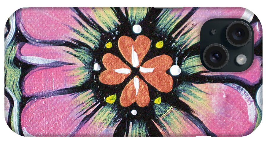 Flower iPhone Case featuring the painting Petit Flower #1 by Shadia Derbyshire