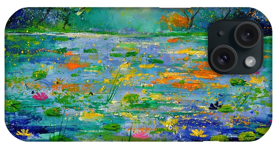 Landscape iPhone Case featuring the painting Pond 454190 #2 by Pol Ledent