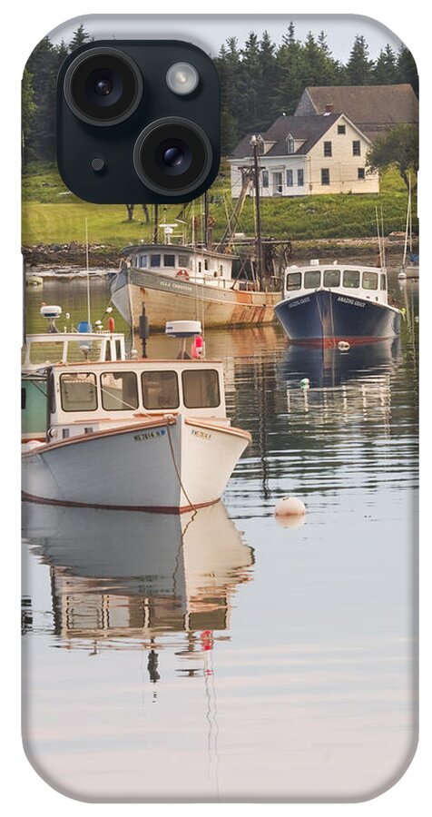 Maine iPhone Case featuring the photograph Port Clyde Maine boats and Harbor #1 by Keith Webber Jr