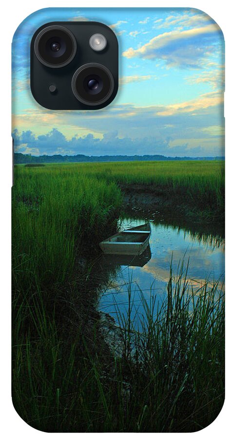 Landscape iPhone Case featuring the photograph Quiet Waterway #1 by Tony Delsignore