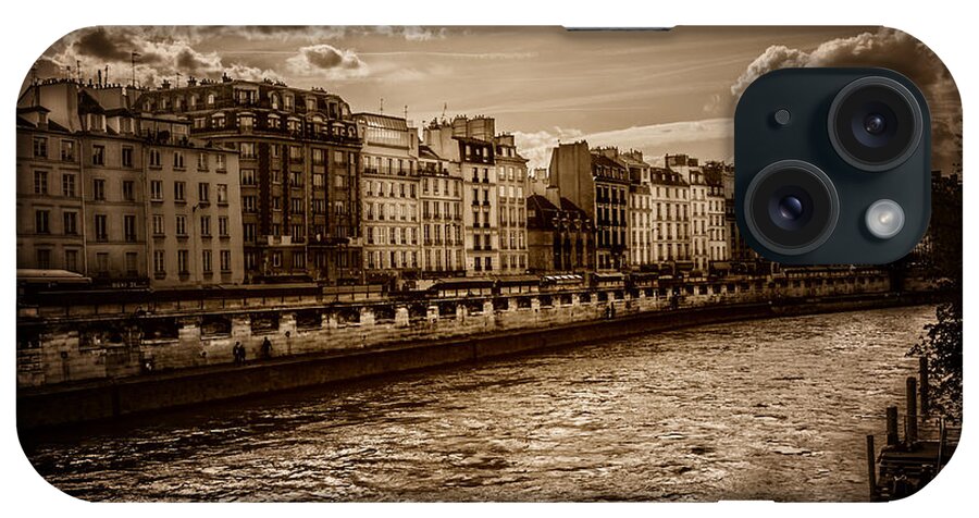 Paris iPhone Case featuring the photograph River Seine Paris #1 by James Bethanis