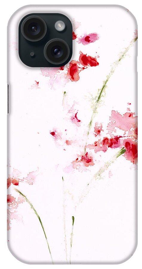 Beautiful iPhone Case featuring the painting Romance Red IX by Jerome Lawrence