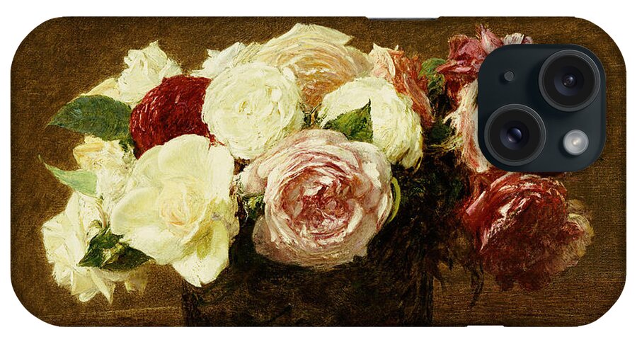 Roses iPhone Case featuring the painting Roses by Henri Fantin-Latour