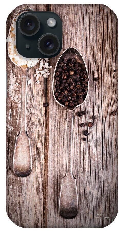 Salt iPhone Case featuring the photograph Salt and pepper vintage #1 by Jane Rix